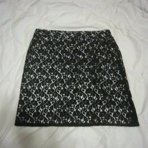 Covington I Black Lace Pencil Skirt